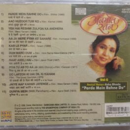 Anmol Ratan – Asha Bhosle Parde Mein Rahne Do Vol-6 Hindi Audio CD