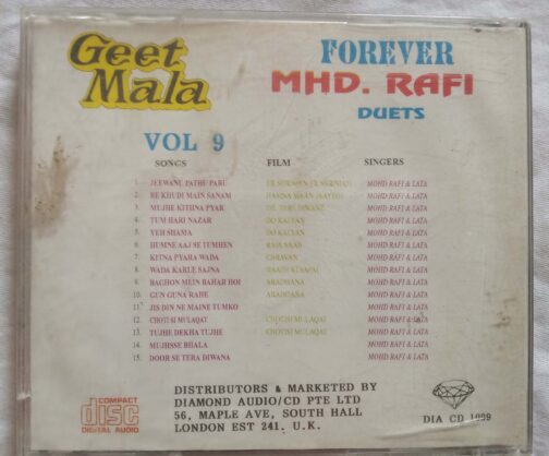 Forever MHD RAFI Duets Geet Mala Hindi Audio CD banumass.com.