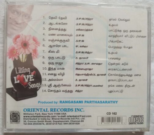 Ilaiyaraaja Hits Tamil Audio CD Lifting Love Songs