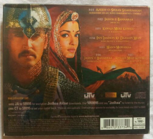 Jodhaa Akbar Audio CD Hindi banumass.com.