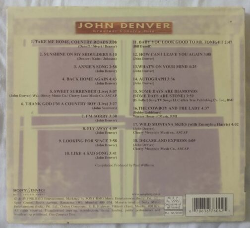 John Denver Greatest Country Hits English Audio CD (1)
