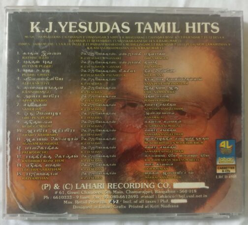 K.J. Yesudas Tamil Hits Tamil Audio CD (2)