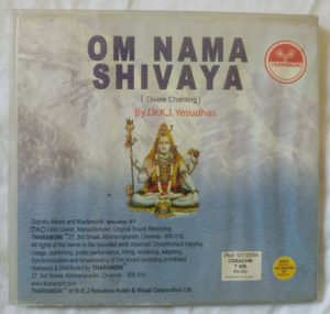 Om Nama Shivaya By Yesudhas Divine Chanting Audio CD