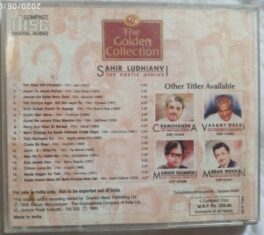 The Golden Collection Sahir ludhianvi The Poetic Genius Hindi Audio CD