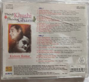 Thodi Khushi Thoda Gham Kishore Kumar Hindi Audio CD 2
