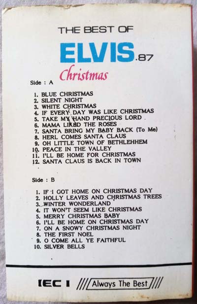 The Best Of Elvis Christmas Audio Cassettes