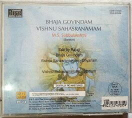 Bhaja Govindam Vishnu Sahasranamam MS. Subbulakshmi Audio Cd