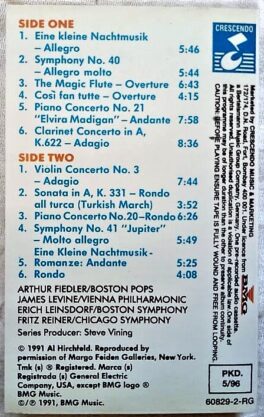 Mozart Greatest Hits Audio Cassettes