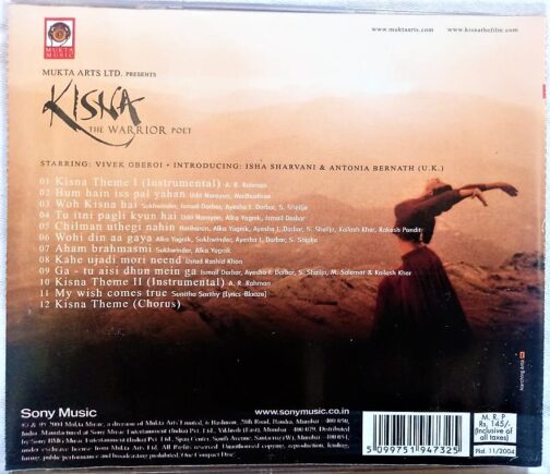 Kisna Hindi Audio CD By A.R. Rahman (2)