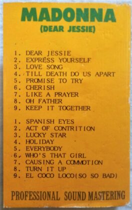 Madonna Dear Jessie Audio Cassettes