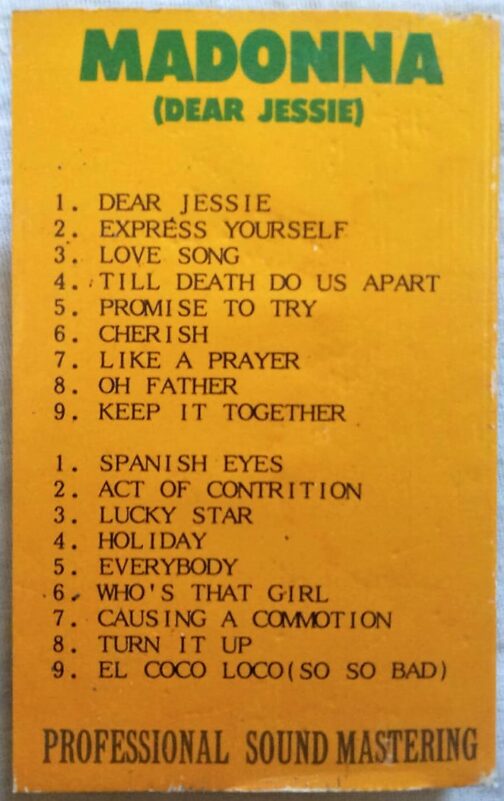 Madonna Dear Jessie Audio Cassettes (2)