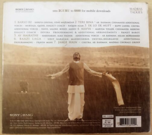 Guru Hindi Audio CD By A.R Rahman(1)