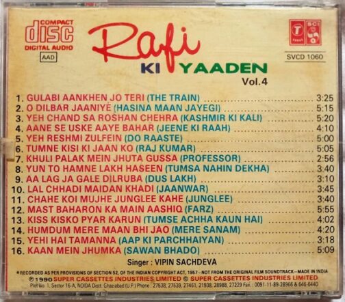 Rafi Ki Yaaden Vol.4 Hindi Audio CD (3)