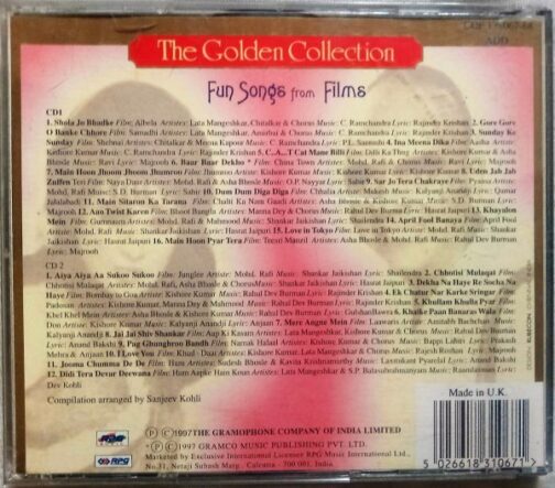 The Golden Collection Fun Songs From Film Hindi Audio CD (1)