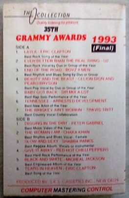1993 35th Grammy Award Final Audio Cassettes