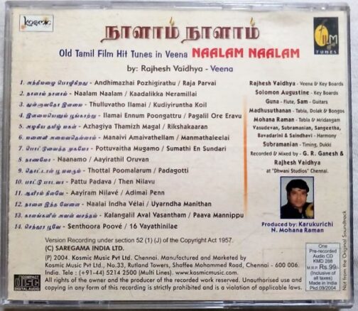 Naalam Naalam Old Tamil Film Hits Tunes In Veena By Rajhesh Vaidhya Audio Cd (2)