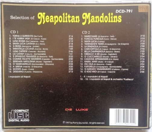 Selection Of Neapolitan Mandolins Audio Cd (2)