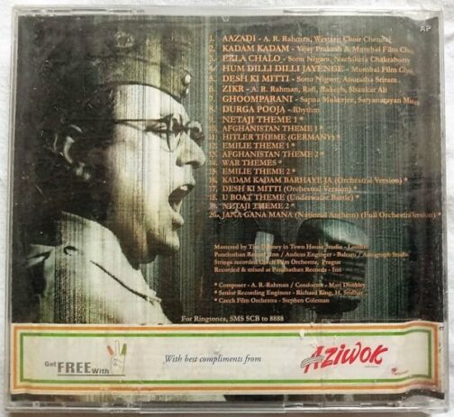 Netaji Subhash Chandra Bose The Forgotten Hero Hindi Audio Cd By A.R. Rahman (1)