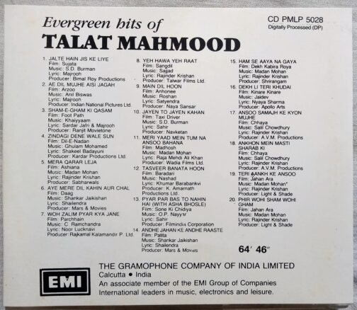 Evergeen Hits Of Talat Mohmood Hindi Audio Cd (1)