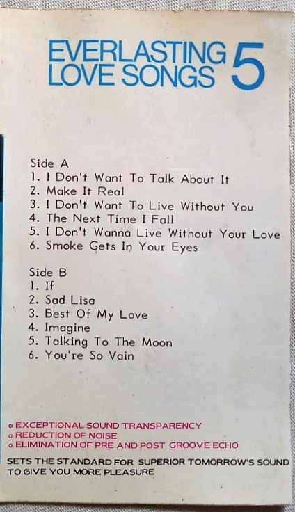 Everlasting 5 Love Songs Audio Cassettes (1)