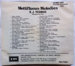 Mellifluous Melodies K J Yesudas Malayalam Film Hits Audio Cd