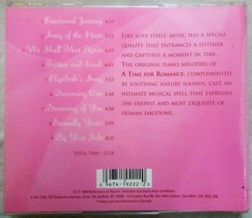 Reflections Of Nature A time For Romance Solo Piano Audio Cd (2)