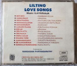 Lilting Love Songs By Ilaiyaraaja Tamil Audio cd