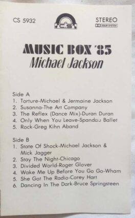 Music Box 85 Micheal Jackson Audio Cassette