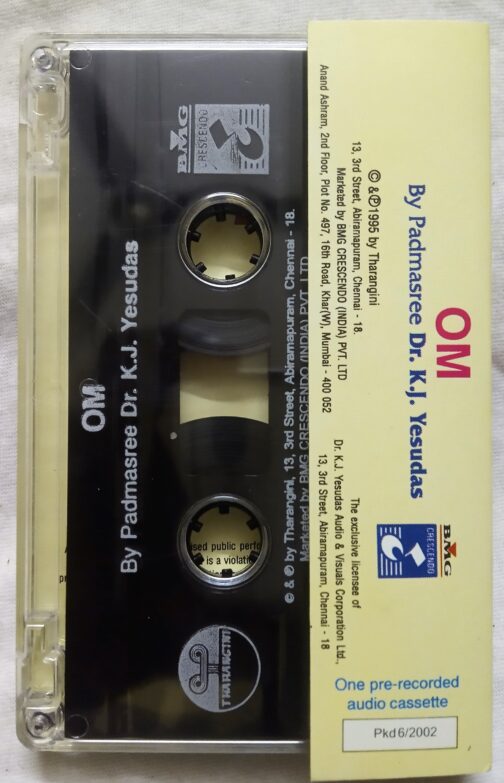 Om By Padmasree Dr. K.J. Yesudas Audio Cassettes.