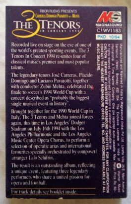 The 3 Tenors In Concern Live Audio Cassette