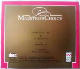 Maestros Choice Series One Alla Rakha And Zakir Hussain Tabla Audio CD