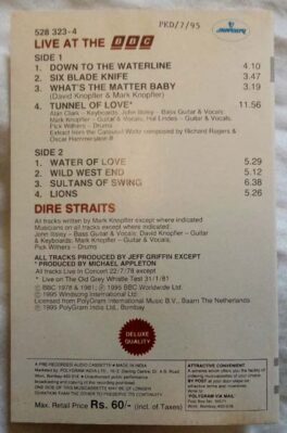 Dire Straits Live At The BBC Audio Cassette