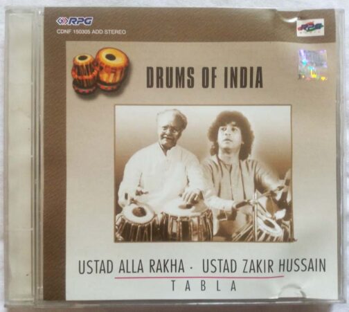 Drums Of India Ustad Alla Rakha Ustad Zakir Hussain Tabla Audio CD (2)