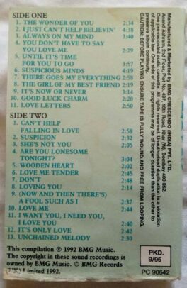 Elvis From The Heart His Greatest Love Songs Audio Cassette