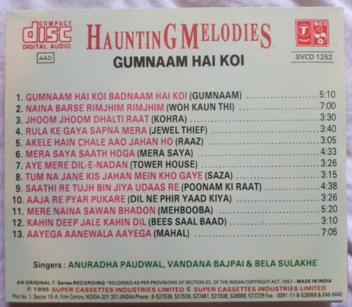 Haunting Melodies Gumnaam Hai Koi Audio CD (1)