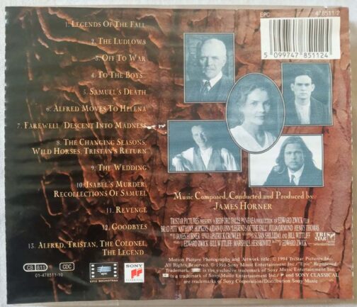 Legends of the Fall Soundtrack By James Horner Auido cd (1)