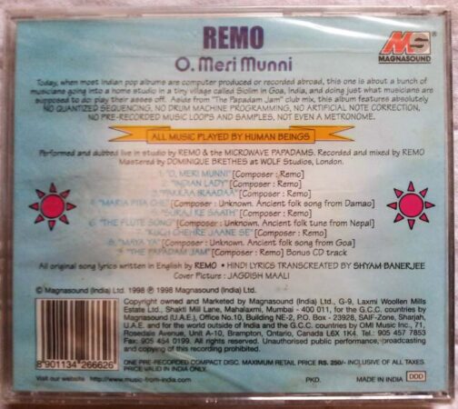 O Meri Munni REMO Audio Cd (1)