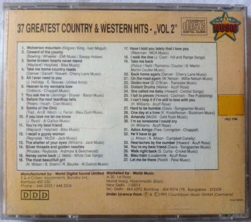 The Greatest Country & Western Hits Vol 2 Audio CD (1)