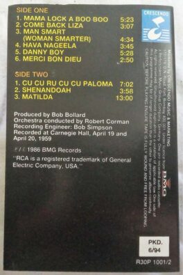 Belafonte At Carnegie Hall Vol 1 & 2 Audio Cassette