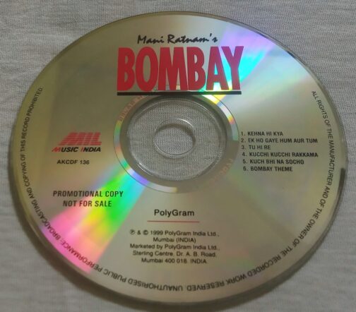 Bombay Hindi Audio CD By A.R. Rahman (1)