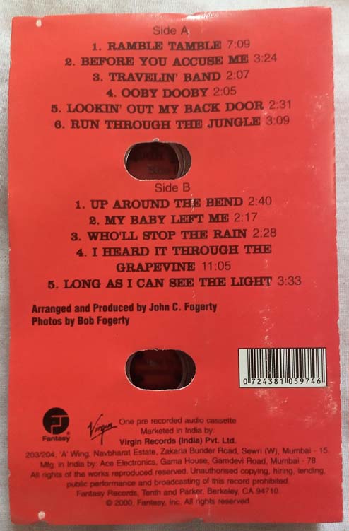 Cosmos Factory Creedence Clearwater Revival Audio Cassette (1)