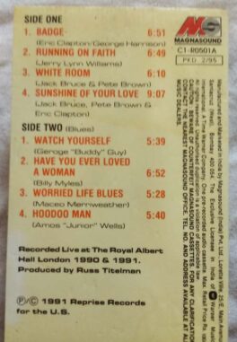 Eric Clapton 24 Nights Audio Cassette