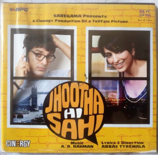 Jhootha Hi Sahi Hindi Audio cd By A.R Rahman (2)