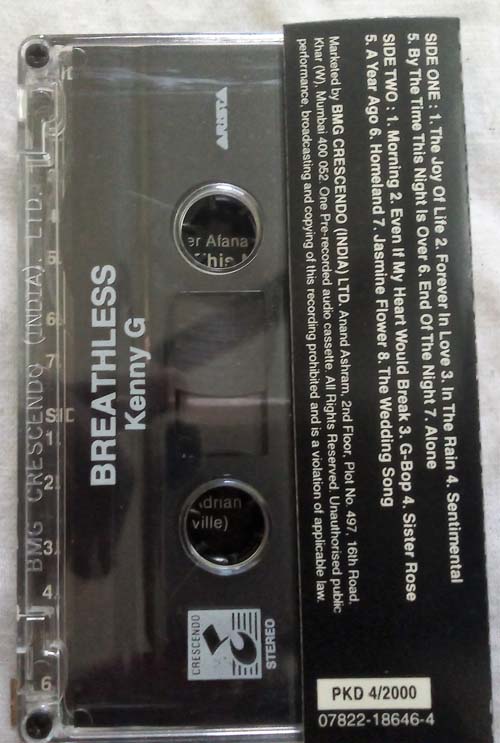 Kenny G Breathless Audio Cassette (1)