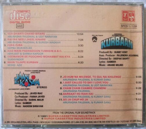 Kurbaan - Jaan Ki Kasam Hindi Audio cd (1)