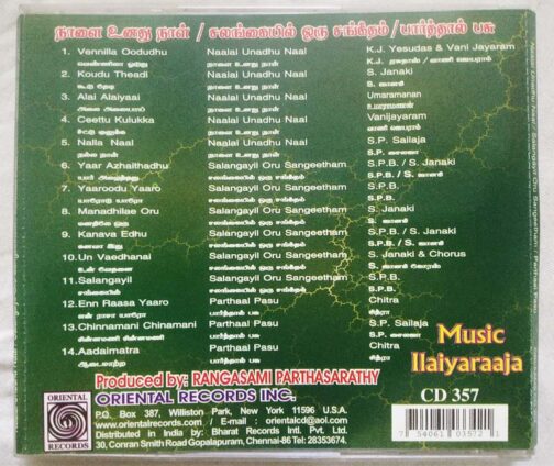 Naalai Unadhu Naal - Salangayil Oru Sangeetham - Parthaal Pasu Tamil Audio Cd By Ilairaaja (1)