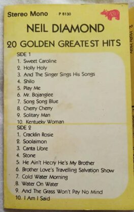 Neil Diamond 20 Golden Greatest Hits Audio Cassette