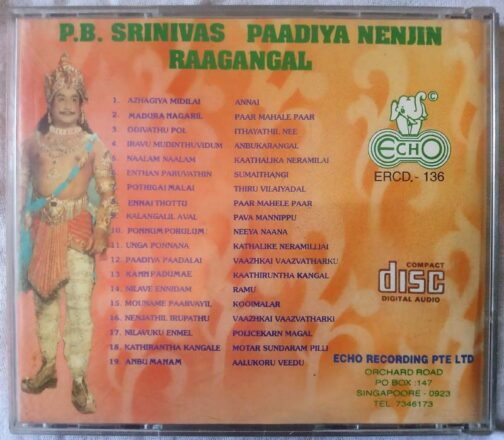 P.B. Srinivas Paadiya Ninjin Raagangal Tamil Audio Cd (1)
