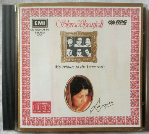 Shraddhanjali My Tribute to the Immortals Lata Mangeshkar Hindi Audio Cd (2)