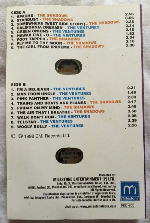 The Shadows The Ventures Audio Cassette (1)